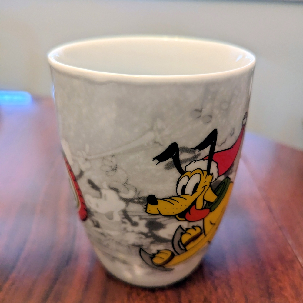 Disney Pluto Merry Christmas Coffee Mug Ice Skating - Picture 2 of 7